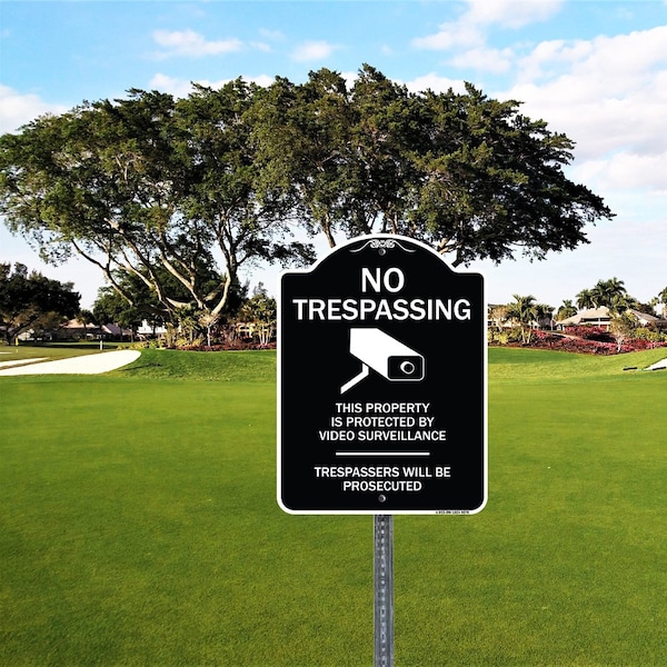 Designer Series-No Trespassing Soliciting Or Loitering Violators Will Be Prose